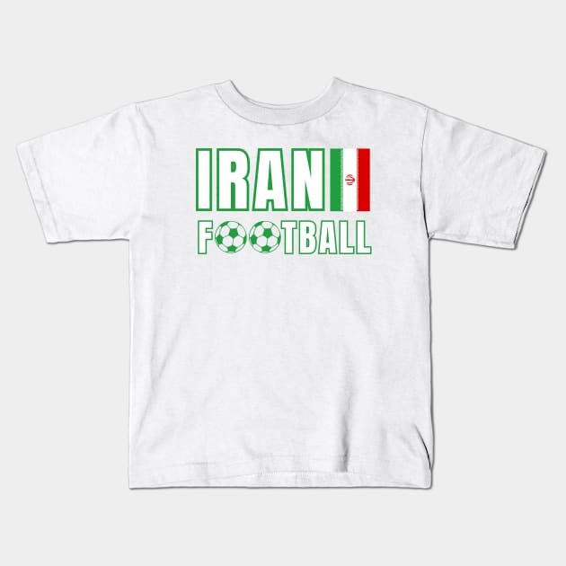 Iran Football Kids T-Shirt by footballomatic